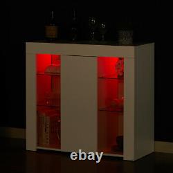 White High Gloss LED Sideboard Storage Cupboard Cabinet TV Stand Unit CLIPOP