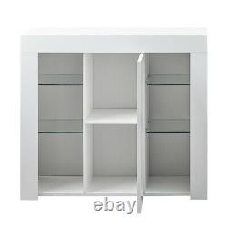 White High Gloss LED Sideboard Storage Cupboard Cabinet TV Stand Unit CLIPOP