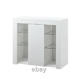 White High Gloss LED Sideboard Storage Cupboard Cabinet TV Stand Unit CLIPOP