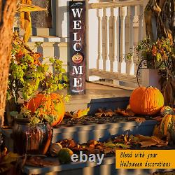 Wind-Withstand Tall Welcome Sign for Front Door Porch Standing, 12 Seasonal Si
