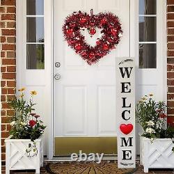 Wind-withstand Tall Welcome Sign for Front Door Porch Standing12 Seasonal Sig