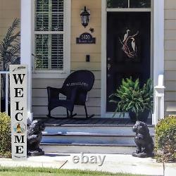 Wind-withstand Tall Welcome Sign for Front Door Porch Standing12 Seasonal Sig