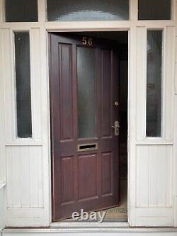 Wooden External Door brown 84x197.5 cm left-hand inswing 2 locks chain letterbox