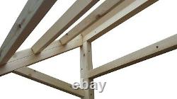 Wooden Front Door Canopy Porch Roof Timber Frame Lean to Awning Shelter Cover