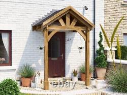 Wooden Porch Canopy 2m x 1.5m Door Shelter Kit Thunderdam Full Height 2 Post