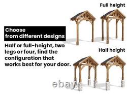 Wooden Porch Canopy 2m x 1.5m Door Shelter Kit Thunderdam Full Height 2 Post