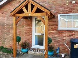 Wooden Porch Canopy 2m x 1.5m Door Shelter Kit Thunderdam Full Height 2 Post