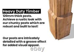 Wooden Porch Canopy 3m x 1.5m Door Shelter Kit Thunderdam Full Height 2 Post