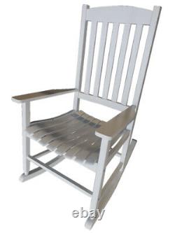 Wooden Rocking Chair Patio Furniture Sturdy Indoor Outdoor Front Porch Rocker