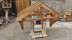 Wooden front door canopy porch