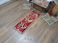 Wool Rug, Handmade Rug, Turkish Rug, Front Door Rug, Small Area Rug, Vintage Rug