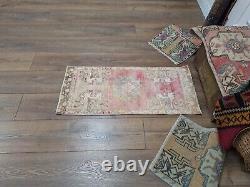 Wool Rug, Turkish Rug, Front Door Rug, Small Area Rug, Vintage Rug, Bedroom Rug