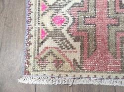 Wool Rug, Turkish Rug, Handmade Rug, Kitchen Rug, Front Door Rug, Vintage Rug