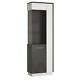 Zingaro Tall Glazed display cabinet (LH) in Grey and White